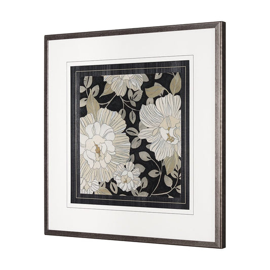 Mercana - Garden Noir I by June Erica Vess a Hand Embellished Textured Framed Art Print Matted under Glass - 10210 view 2