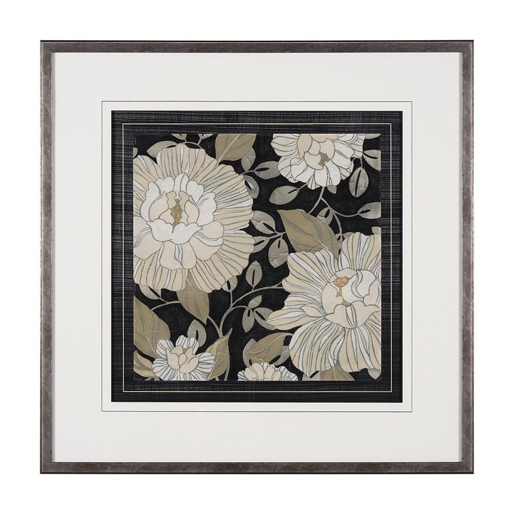Mercana - Garden Noir II by June Erica Vess a Hand Embellished Textured Framed Art Print Matted under Glass - 10211 view 1