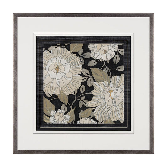 Mercana - Garden Noir II by June Erica Vess a Hand Embellished Textured Framed Art Print Matted under Glass - 10211 view 1