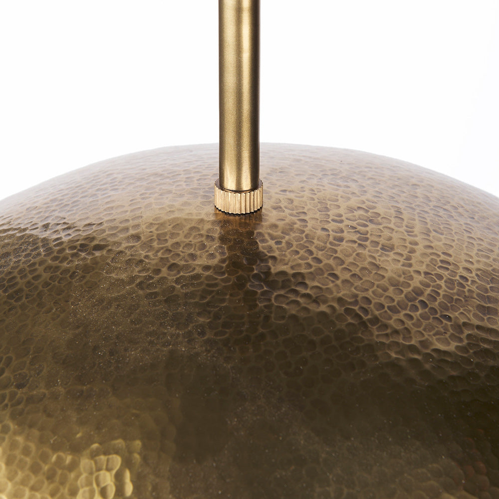 Mercana - Garnet 13L x 13W Gold Hammered Metal Pendant Light - 68774 view 6