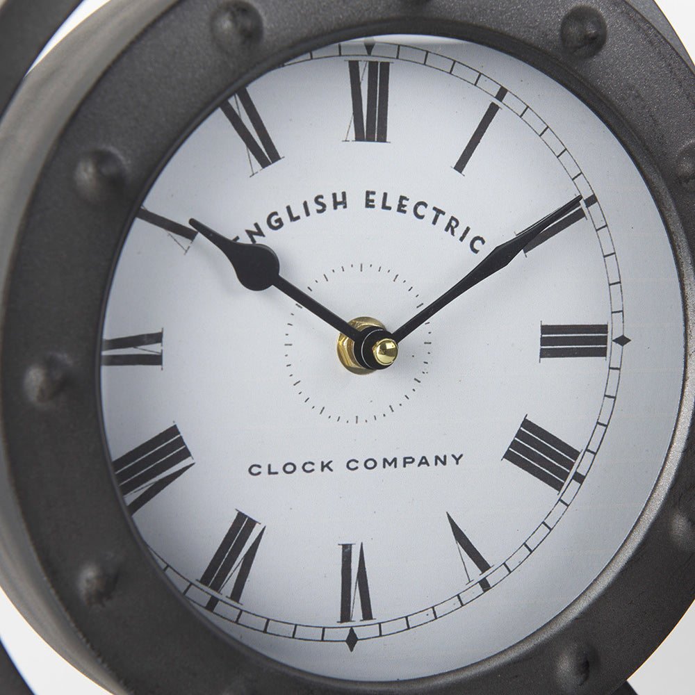 Mercana - Gaston Gray Metal Circular Table Clock - 68083 view 9