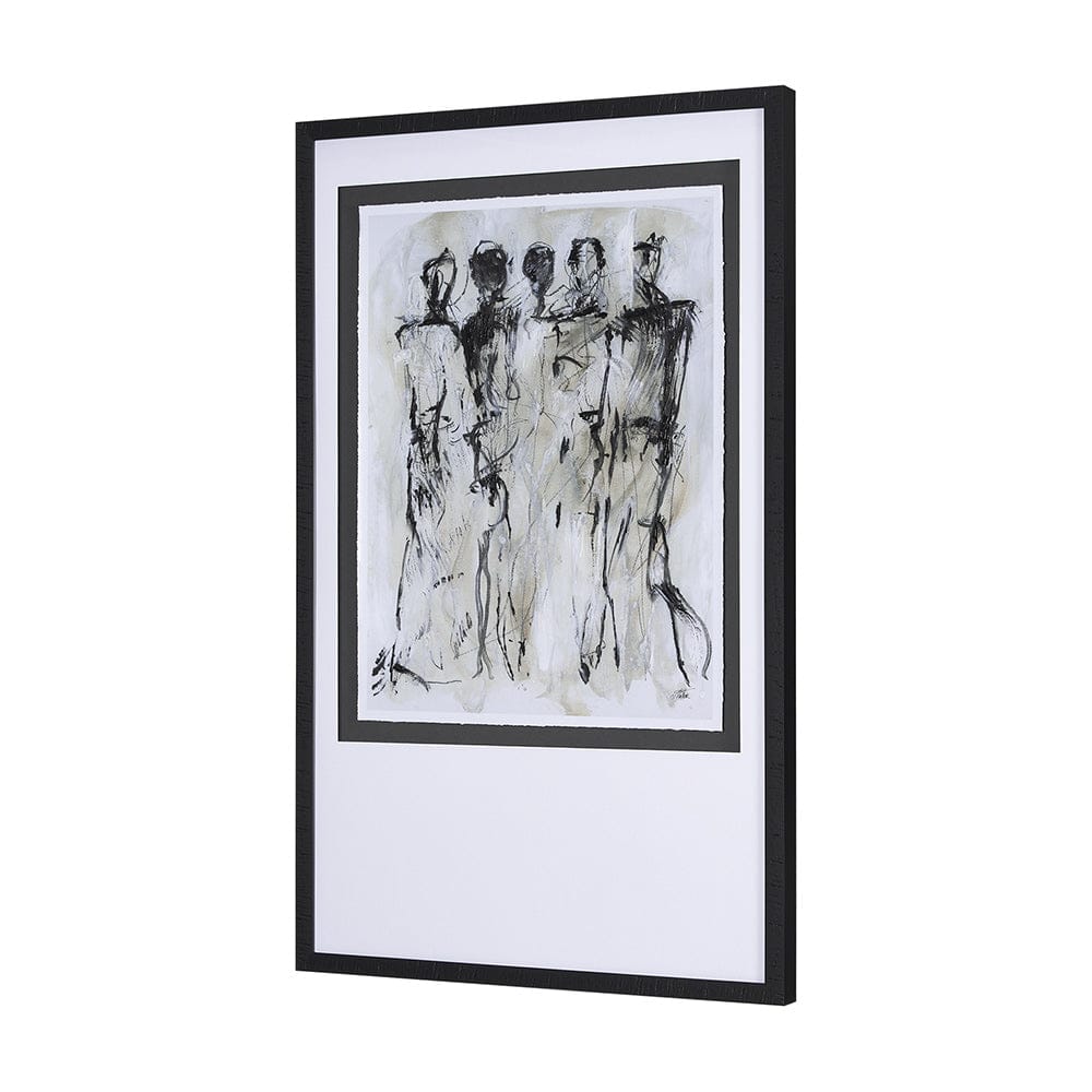 Mercana - Gathering I by Mercana Studio a Hand Embellished Textured Framed Art Print Matted under Glass - 15139 view 2