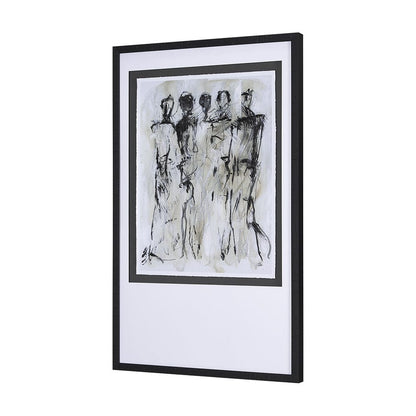 Mercana - Gathering I by Mercana Studio a Hand Embellished Textured Framed Art Print Matted under Glass - 15139 view 2