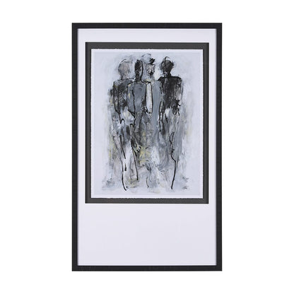 Mercana - Gathering II by Mercana Studio a Hand Embellished Textured Framed Art Print Matted under Glass - 15140 view 1