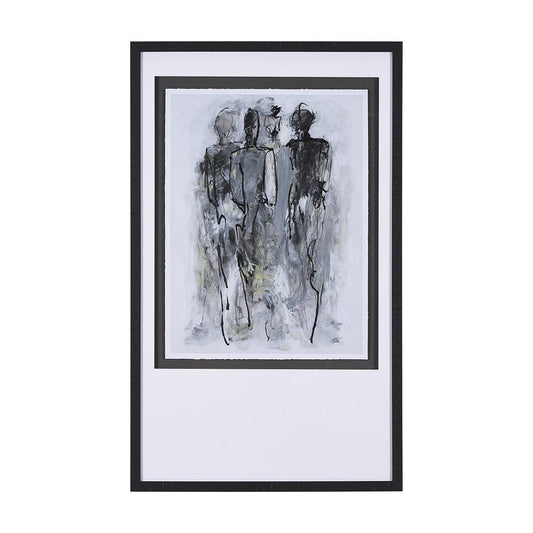 Mercana - Gathering II by Mercana Studio a Hand Embellished Textured Framed Art Print Matted under Glass - 15140 view 1