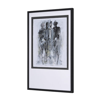 Mercana - Gathering II by Mercana Studio a Hand Embellished Textured Framed Art Print Matted under Glass - 15140 view 2