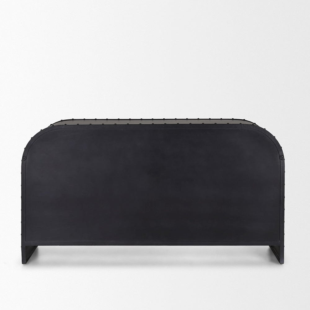 Mercana - Gehry I 62.3x16.5 Black Metal Frame w/Wood Accent 4 Cabinet Door Two Drawer Sideboard - 67532 view 6