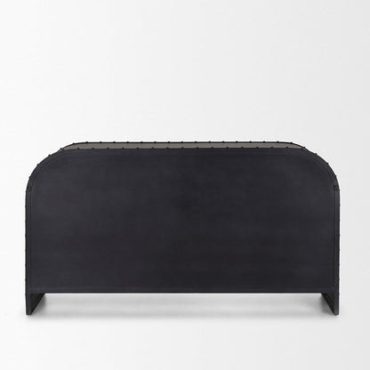 Mercana - Gehry I 62.3x16.5 Black Metal Frame w/Wood Accent 4 Cabinet Door Two Drawer Sideboard - 67532 view 6