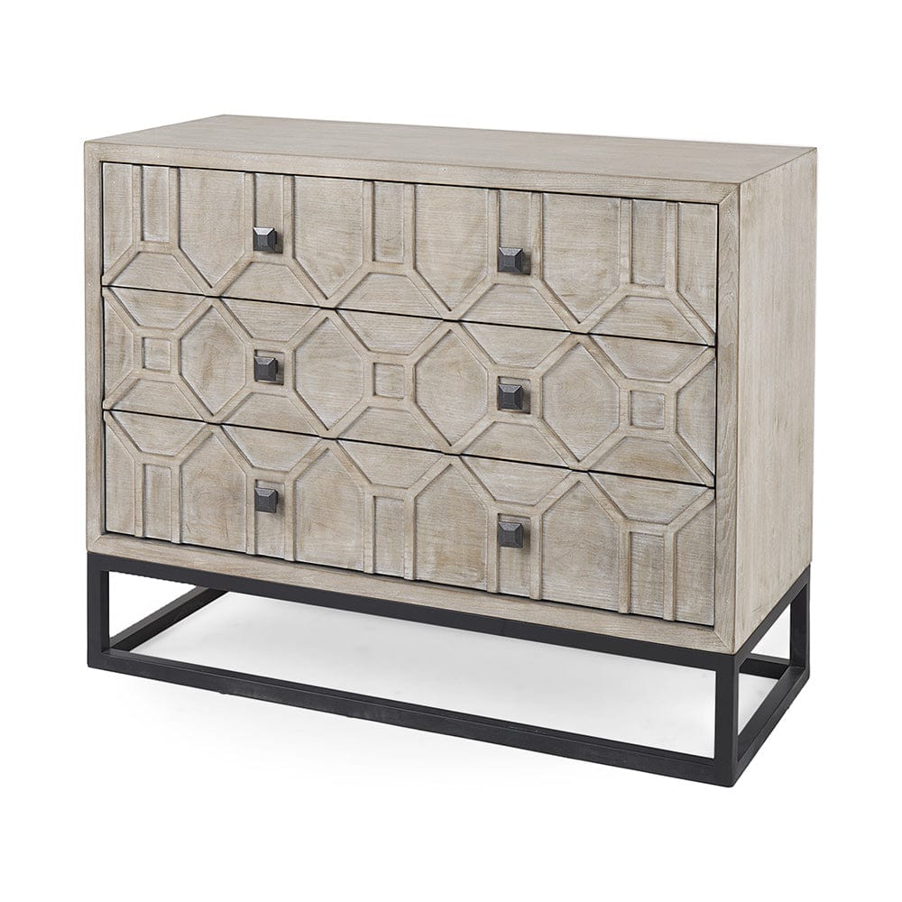 Mercana - Genevieve I 39L x 16W Light Brown Fir Veneer 3 Drawer Accent Cabinet - 69375 view 1