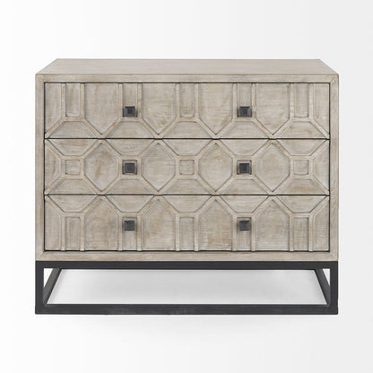 Mercana - Genevieve I 39L x 16W Light Brown Fir Veneer 3 Drawer Accent Cabinet - 69375 view 2