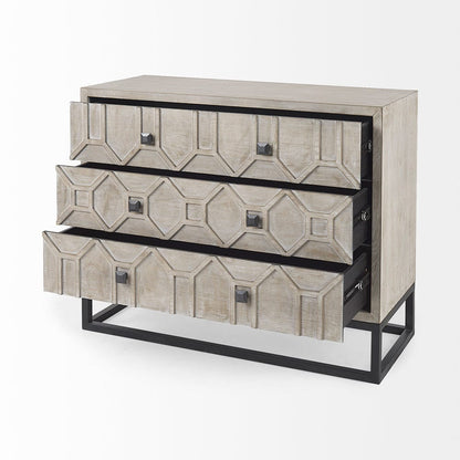 Mercana - Genevieve I 39L x 16W Light Brown Fir Veneer 3 Drawer Accent Cabinet - 69375 view 5