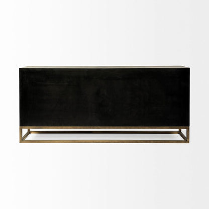 Mercana - Genevieve II 70x15.8 Gray Fir Veneer W/Gold Metal Frame Base 9 Drawer Sideboard - 68116_CLOSEOUT view 9