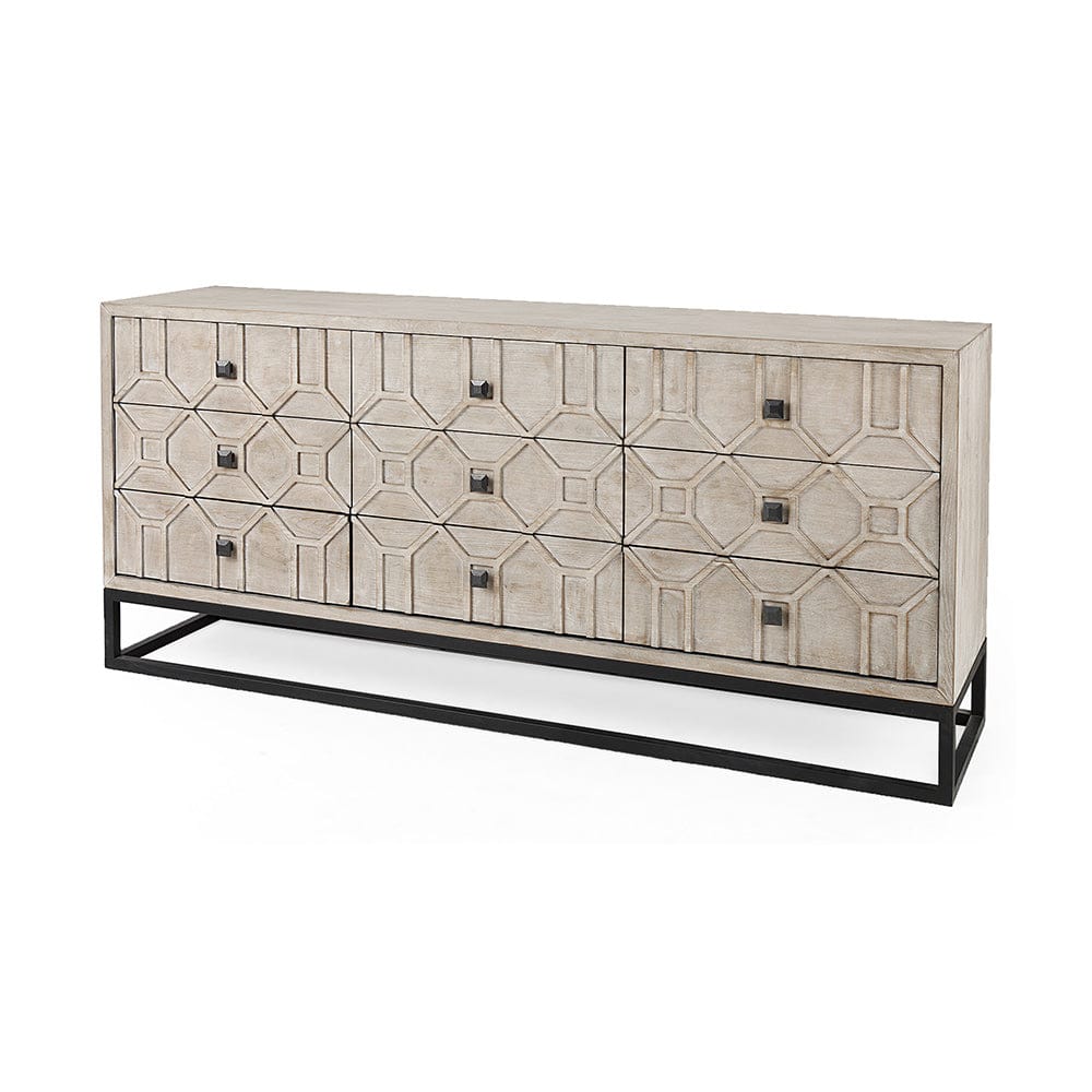 Mercana - Genevieve II Light Brown Fir Veneer 9 Drawer Sideboard - 69376 view 1