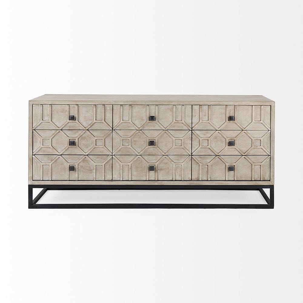 Mercana - Genevieve II Light Brown Fir Veneer 9 Drawer Sideboard - 69376 view 2