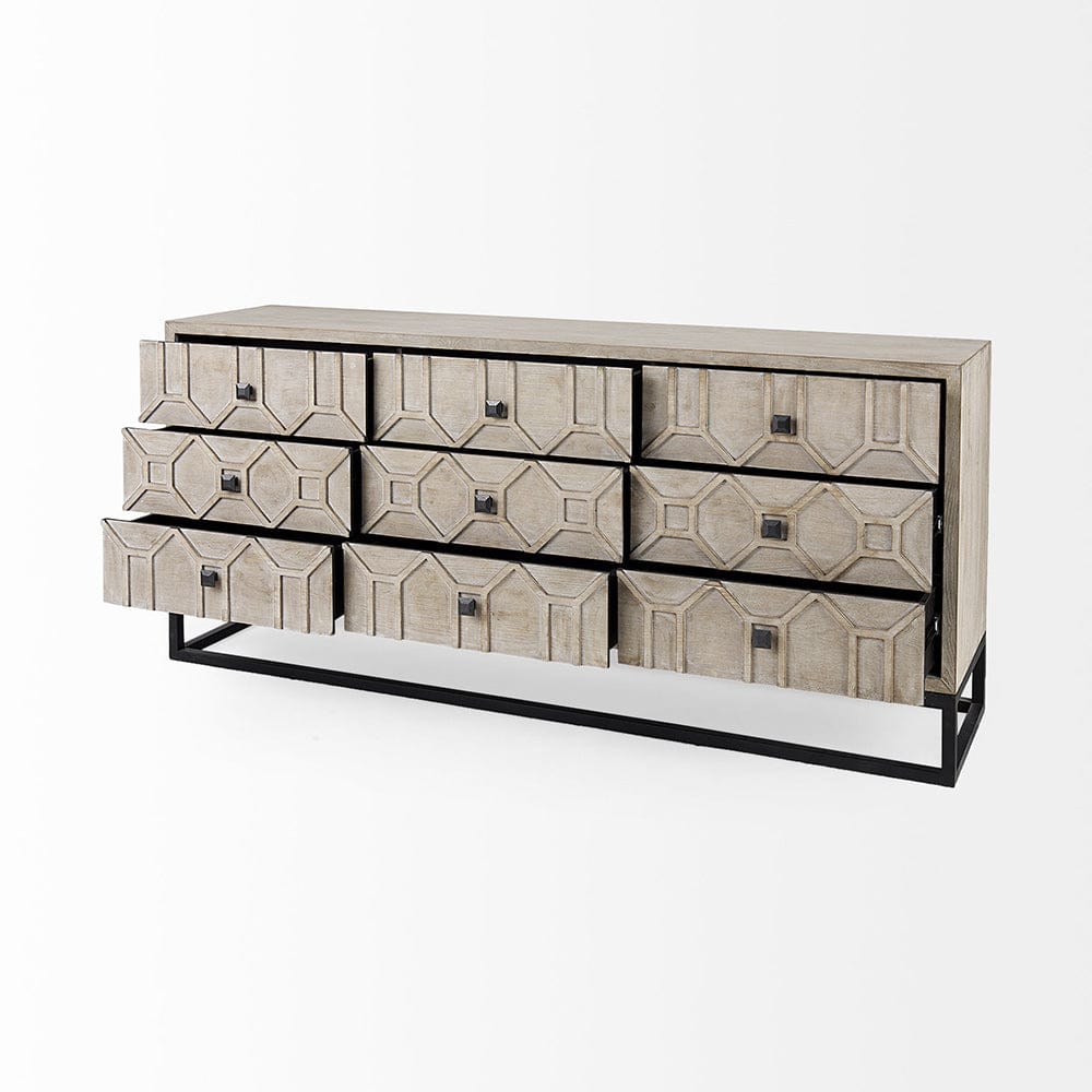Mercana - Genevieve II Light Brown Fir Veneer 9 Drawer Sideboard - 69376 view 5
