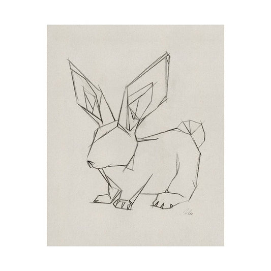 Mercana - Geo Bunny by Mercana Studio a Hand Embellished Textured Canvas - 101789-L view 1
