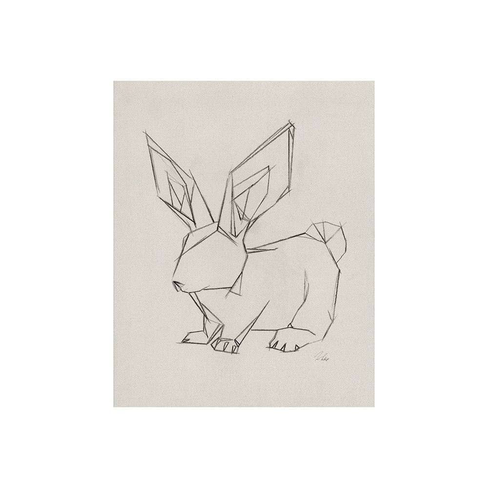 Mercana - Geo Bunny by Mercana Studio a Hand Embellished Textured Canvas - 101789-S view 1