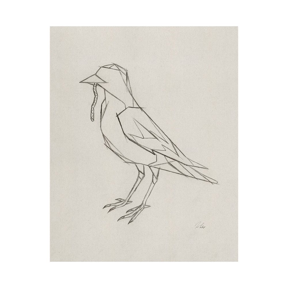 Mercana - Geo Robin by Mercana Studio a Hand Embellished Textured Canvas - 101791-L view 1
