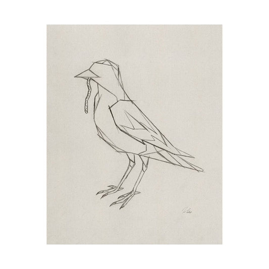 Mercana - Geo Robin by Mercana Studio a Hand Embellished Textured Canvas - 101791-L view 1