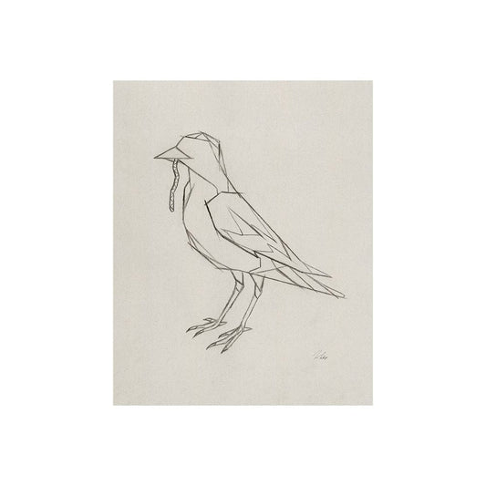 Mercana - Geo Robin by Mercana Studio a Hand Embellished Textured Canvas - 101791-S view 1