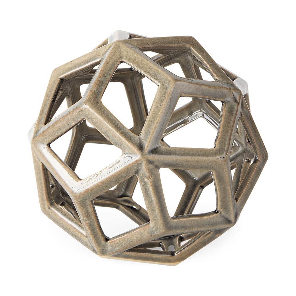 Mercana - Geom 7.1L x 7.1W x 7.1H Tan Ceramic Geometric Object - 69480 view 1