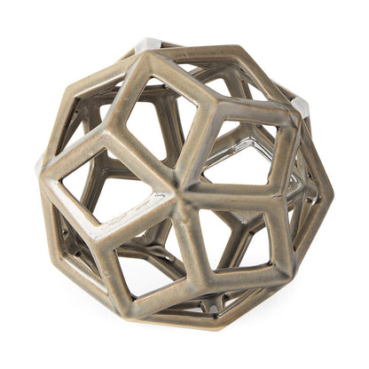 Mercana - Geom 7.1L x 7.1W x 7.1H Tan Ceramic Geometric Object - 69480 view 1