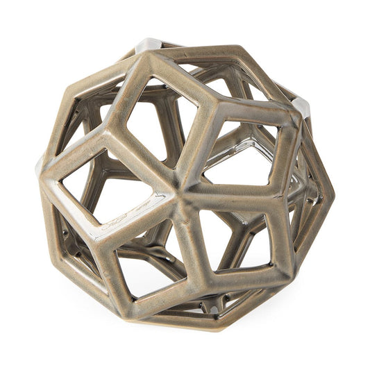 Mercana - Geom 7.1L x 7.1W x 7.1H Tan Ceramic Geometric Object - 69480 view 1