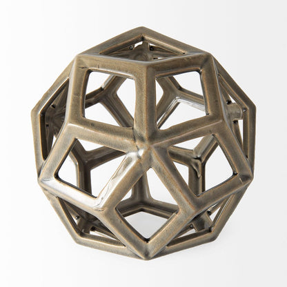 Mercana - Geom 7.1L x 7.1W x 7.1H Tan Ceramic Geometric Object - 69480 view 4