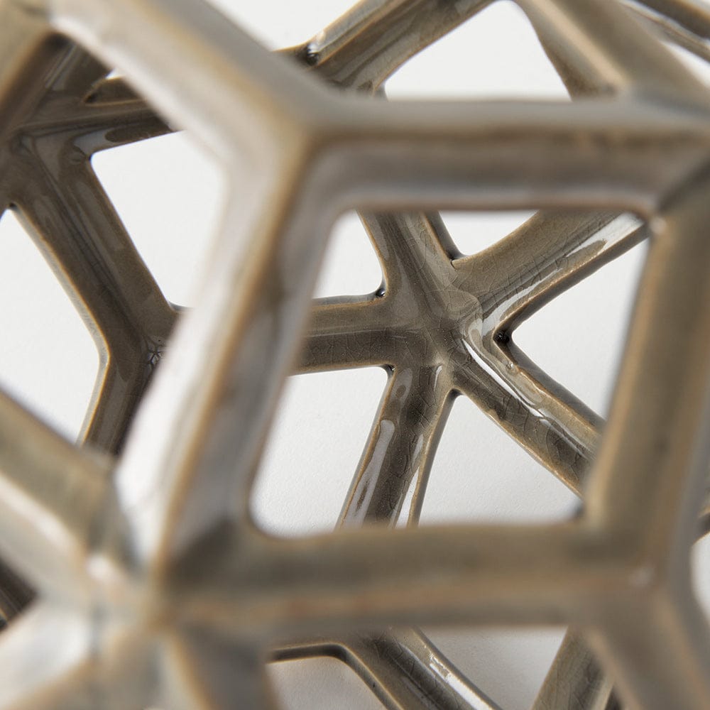 Mercana - Geom 7.1L x 7.1W x 7.1H Tan Ceramic Geometric Object - 69480 view 5