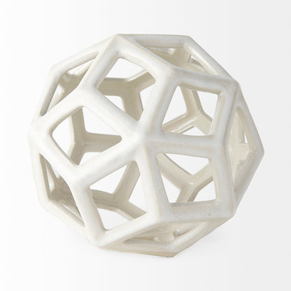 Mercana - Geom 7.1L x 7.1W x 7.1H White Ceramic Geometric Object - 69479 view 4