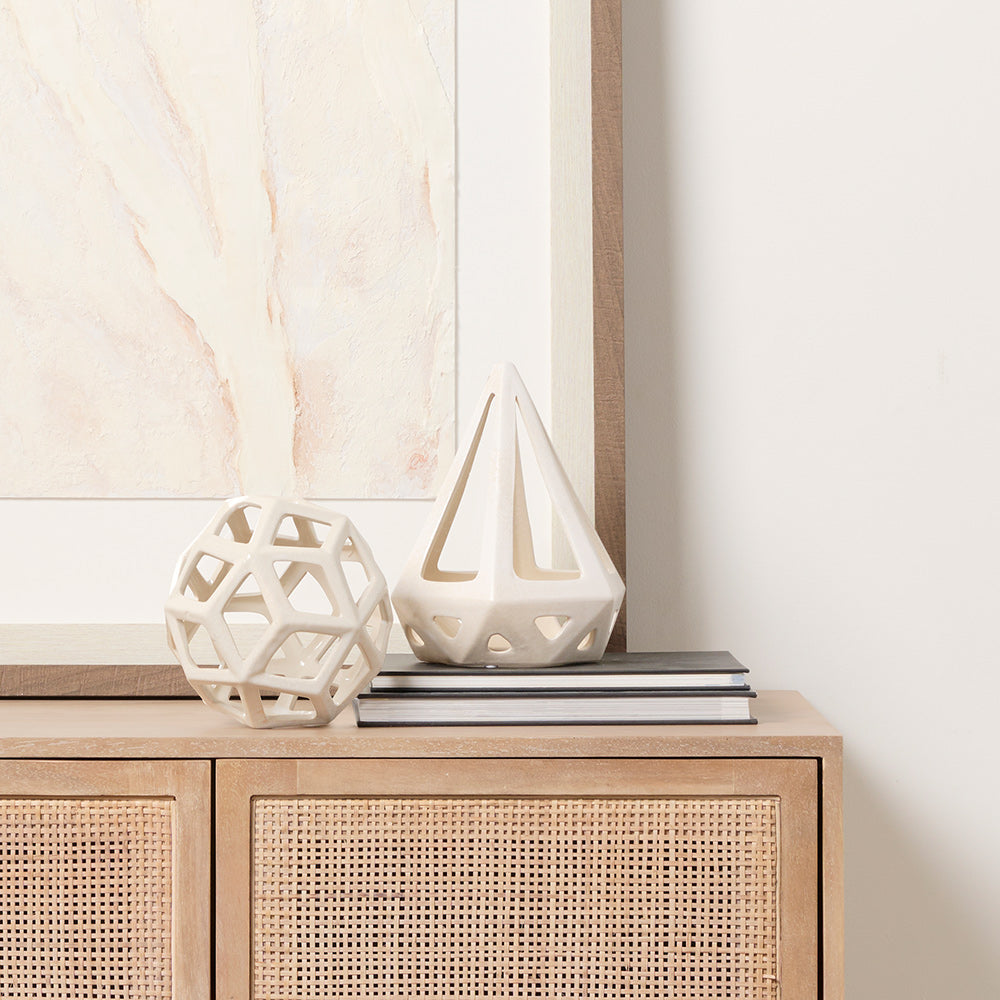 Mercana - Geom 7.1L x 7.1W x 7.1H White Ceramic Geometric Object - 69479 view 7