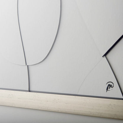 Mercana - Geometry Experiment II by Studio M a handmade Original Framed Artwork under Glass - 14039 view 8