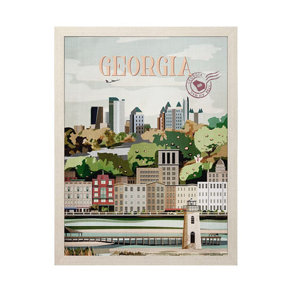 Mercana - Georgia Go USA L by Mercana Studio a Hand Embellished Decograph Framed Art Print - 14157 view 1
