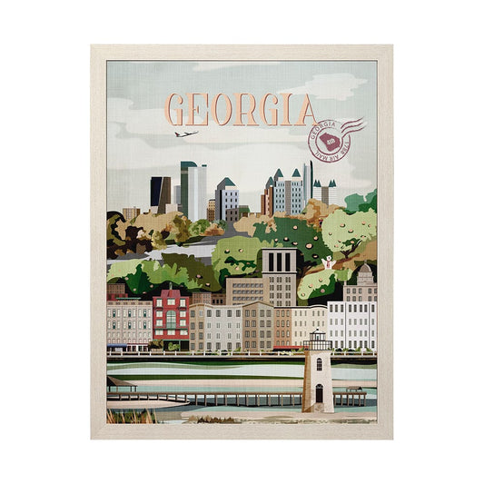 Mercana - Georgia Go USA L by Mercana Studio a Hand Embellished Decograph Framed Art Print - 14157 view 1