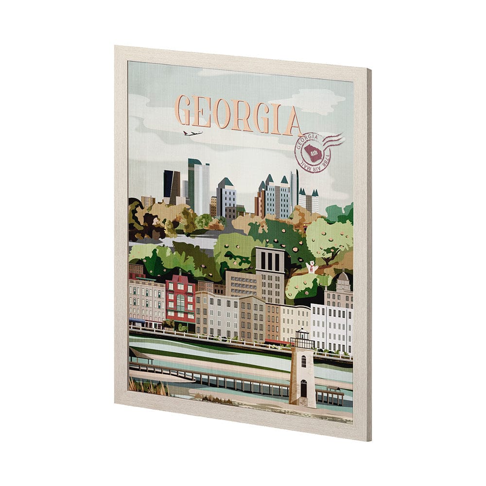 Mercana - Georgia Go USA L by Mercana Studio a Hand Embellished Decograph Framed Art Print - 14157 view 2