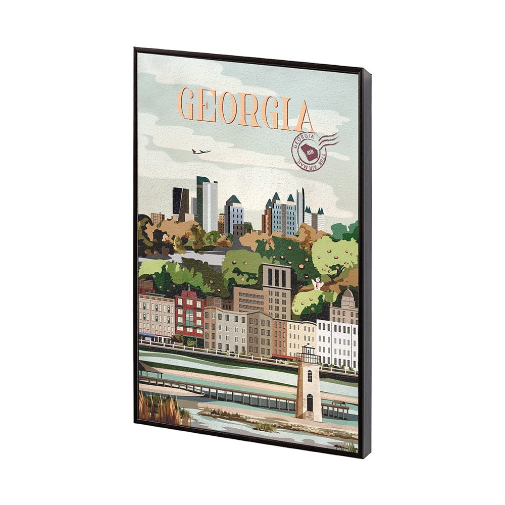 Mercana - Georgia Go USA SM by Mercana Studio a Hand Embellished Decograph Framed Art Print - 14156 view 2