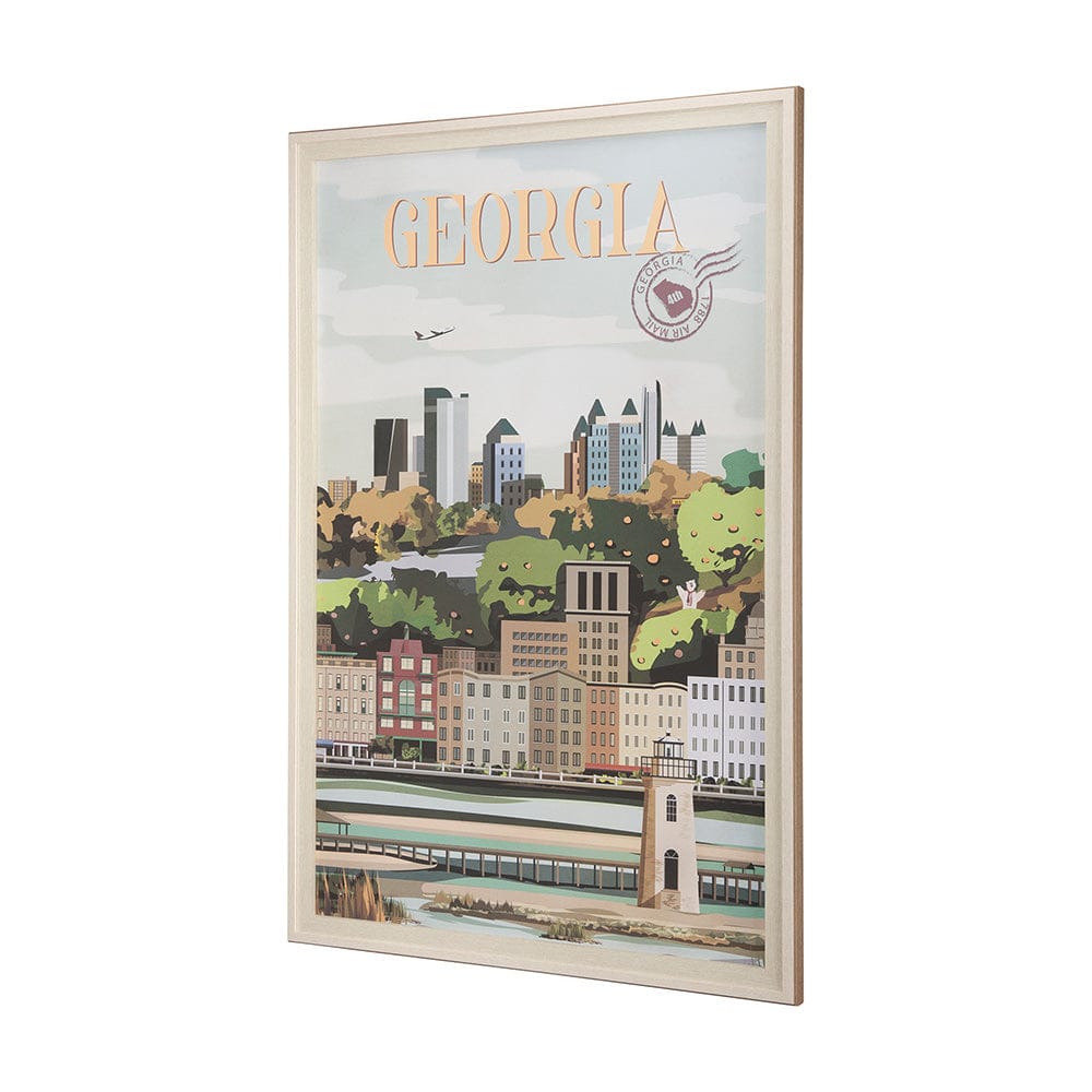 Mercana - Georgia Go USA XL by Mercana Studio a Hand Embellished Decograph Framed Art Print under Glass - 14158 view 2
