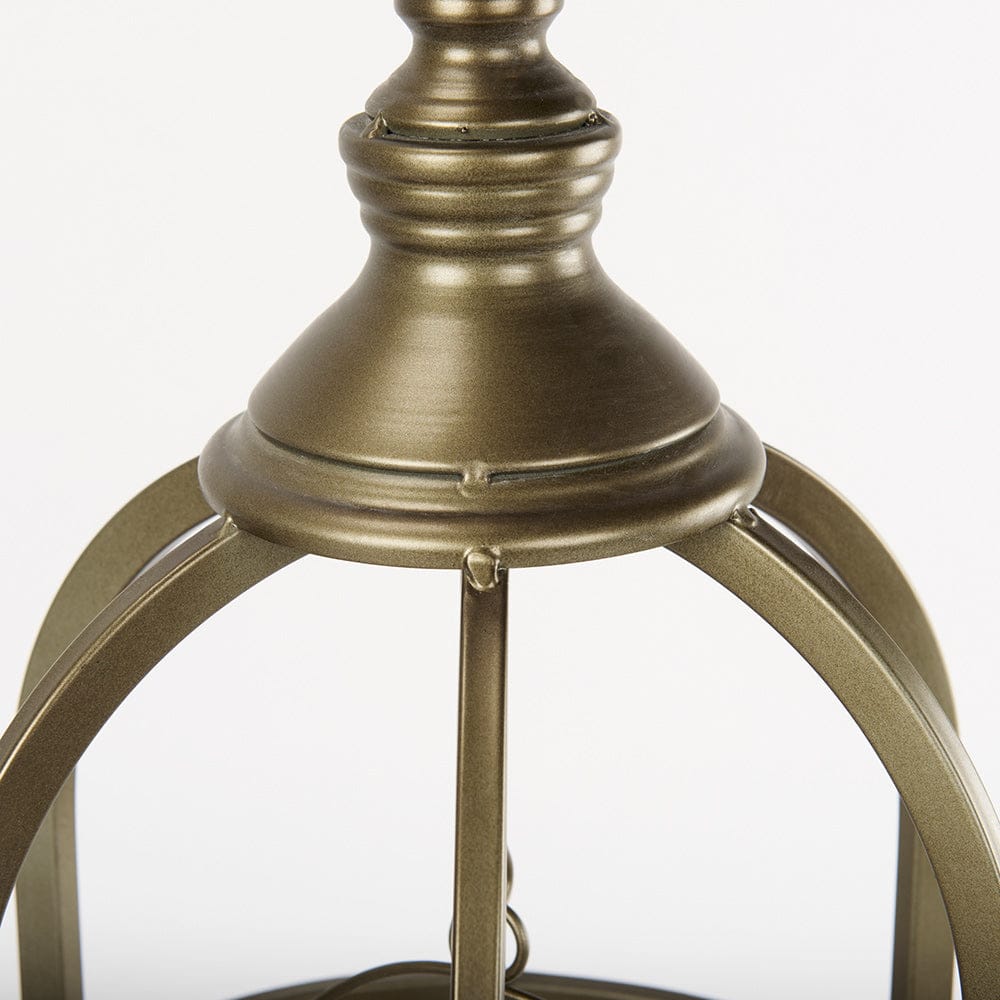 Mercana - Gerson I Large Cage-Style Gold Metal Candle Holder Lantern - 67697 view 7