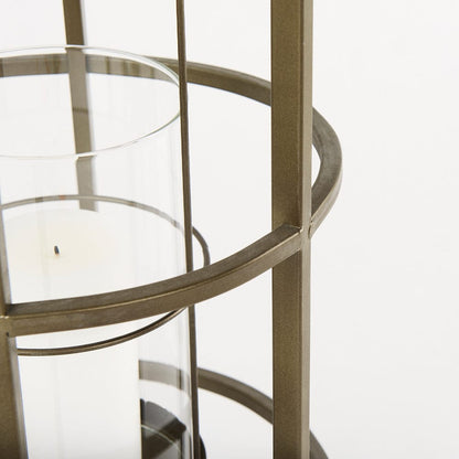 Mercana - Gerson I Large Cage-Style Gold Metal Candle Holder Lantern - 67697 view 9