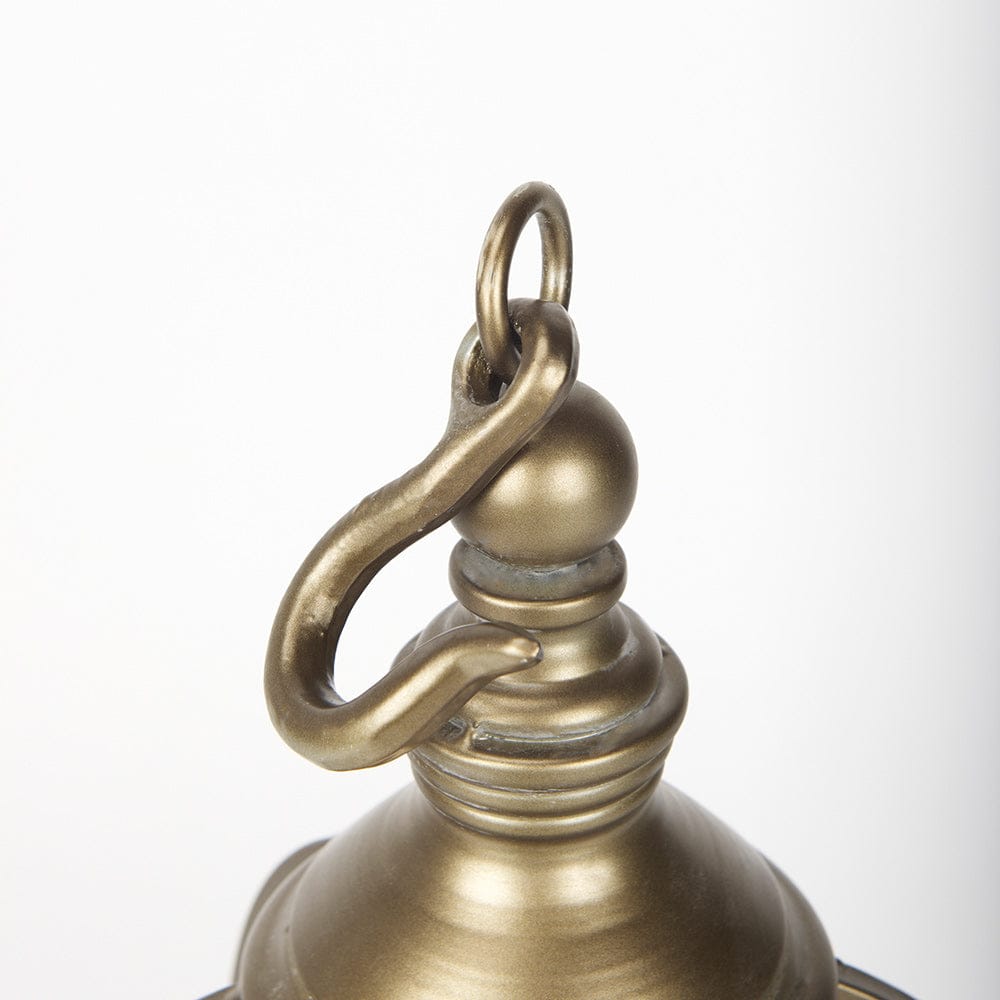 Mercana - Gerson II Small Cage-Style Gold Metal Candle Holder Lantern - 67698 view 7