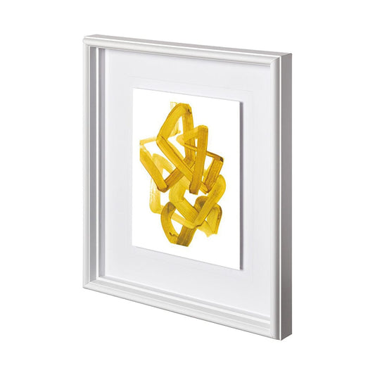 Mercana - Gestural Brush 1 by Lora Gold a Hand Embellished Textured Framed Art Print Matted under Glass - 12157 view 1