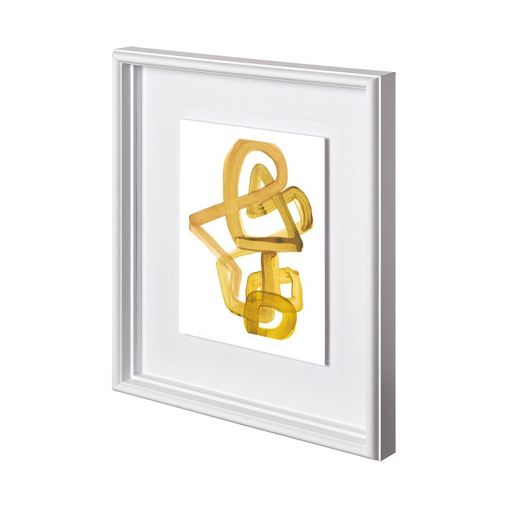 Mercana - Gestural Brush 2 by Lora Gold a Hand Embellished Textured Framed Art Print Matted under Glass - 12158 view 1