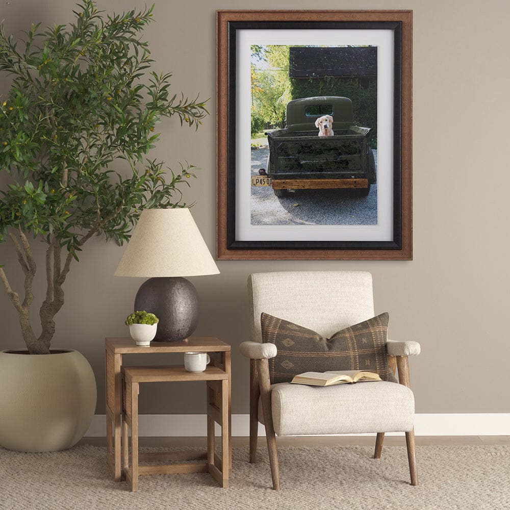 Mercana - Get Out of Dodge Hunter Green by Mercana a Hand Embellished Framed Art Print Matted under Glass - 13252 view 9