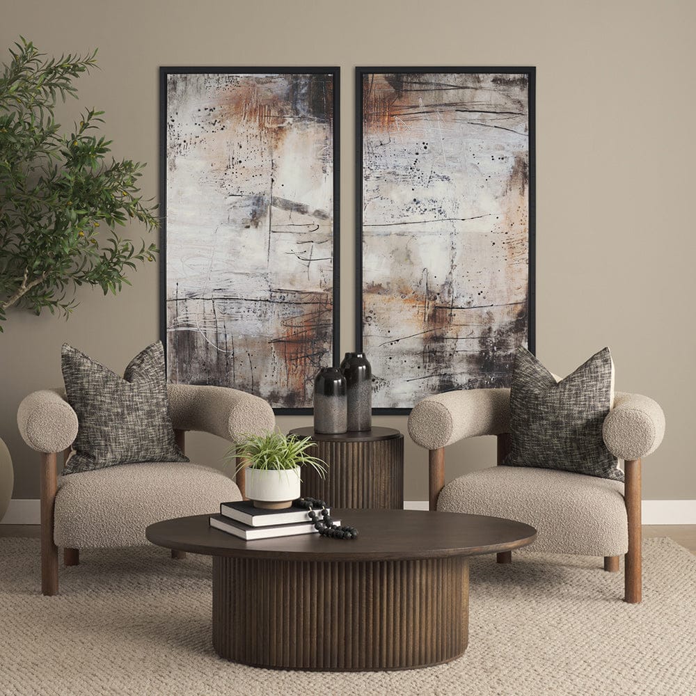 Mercana - Gianna Open Back Medium Brown Wood w/ Taupe Boucle Fabric Accent Chair - 70584 view 13