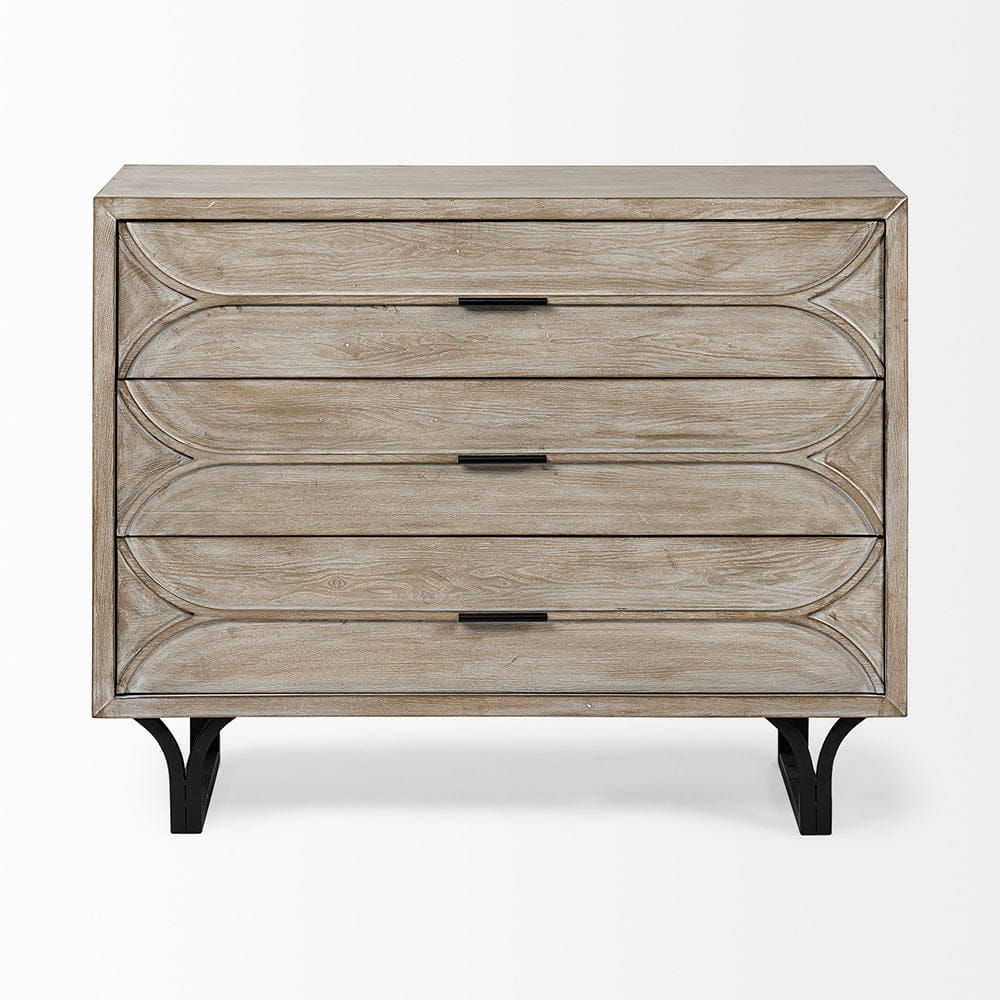 Mercana - Giselle I 40L x 16W Light Brown Fir Veneer 3 Drawer Accent Cabinet - 68532 view 5