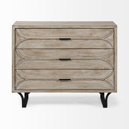 Mercana - Giselle I 40L x 16W Light Brown Fir Veneer 3 Drawer Accent Cabinet - 68532 view 5