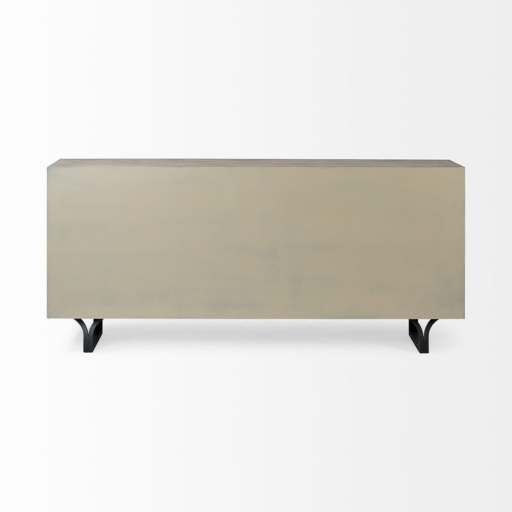 Mercana - Giselle II Brown Fir Veneer W/Black Metal Leg 9 Drawer Sideboard - 68533 view 3