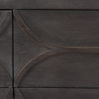 Mercana - Giselle II Dark Brown Fir Veneer 9 Drawer Sideboard - 69374_CLOSEOUT view 8