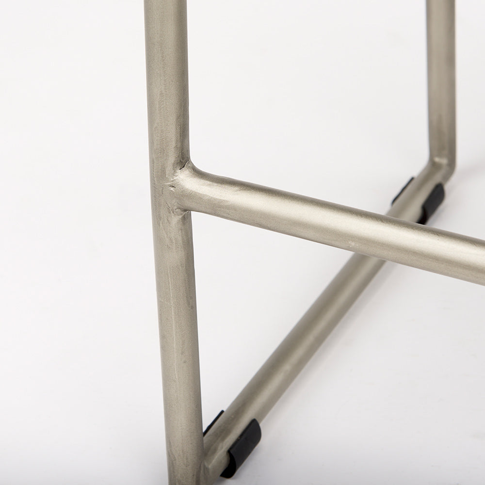 Mercana - Givens 14.0L x 15.8W x 25.8H Brown Wood W/Silver Metal Frame Counterstool - 69554 view 8