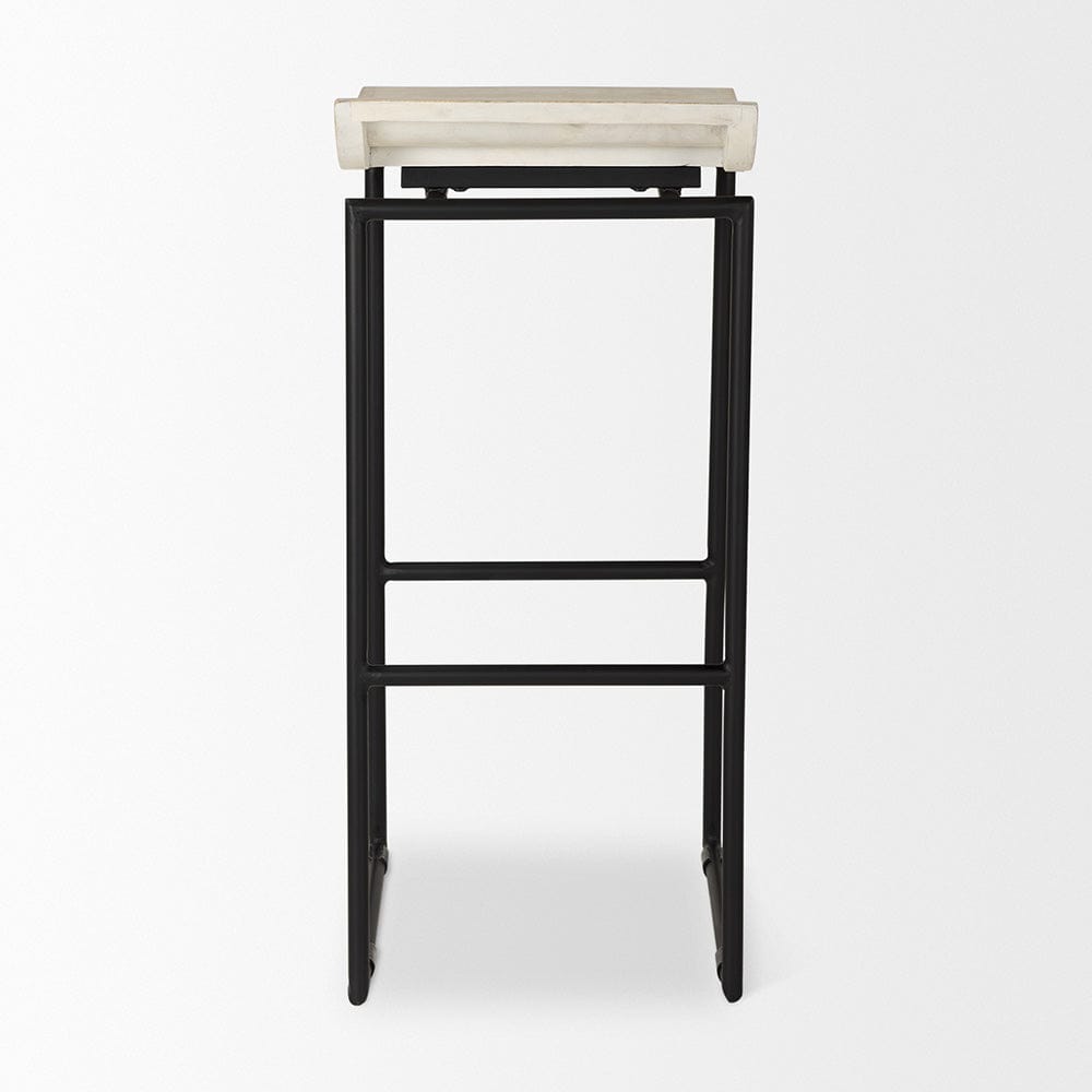 Mercana - Givens 14.0L x 15.8W x 31.8H Natural Wood W/Black Metal Frame Bar Stool - 69557 view 4